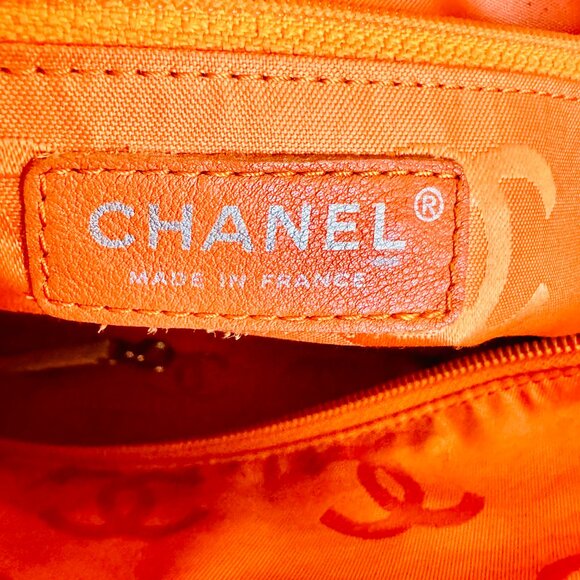 AUTHENTIC CHANEL LAMBSKIN LEATHER AND SNAKESKIN CC QUILTED CAMBON TOTE BAG RARE - Picture 13 of 14